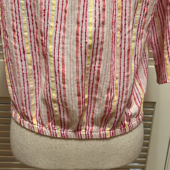 Michael Stars Johanna Striped Top in Magenta Multicolor, Size Medium - Picture 7 of 15